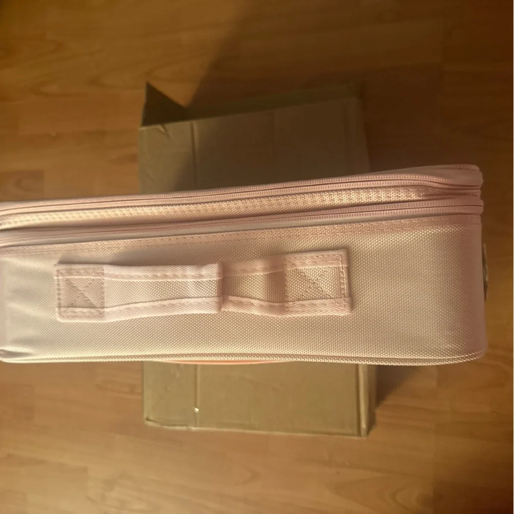 Makeup Case Large Makeup Bag Pink Professional Train Case 16.5 Inches Travel New